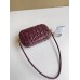 Bottega Veneta Knot Minaudiere On Strap In Barolo Foulard Intreccio
