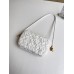 Bottega Veneta Knot Minaudiere On Strap In White Foulard Intreccio Leather Bottega Veneta Knot Minaudiere On Strap In White Foulard Intreccio Leather