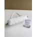 Bottega Veneta Knot Minaudiere On Strap In White Foulard Intreccio Leather Bottega Veneta Knot Minaudiere On Strap In White Foulard Intreccio Leather