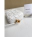 Bottega Veneta Knot Minaudiere On Strap In White Foulard Intreccio Leather Bottega Veneta Knot Minaudiere On Strap In White Foulard Intreccio Leather