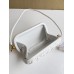 Bottega Veneta Knot Minaudiere On Strap In White Foulard Intreccio Leather Bottega Veneta Knot Minaudiere On Strap In White Foulard Intreccio Leather