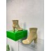 Bottega Veneta Atomic Ankle Boots In Beige Lambskin