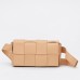 Bottega Veneta Cassette Belt Bag In Beige Lambskin
