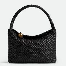 Bottega Veneta Tosca Bag in Black Intrecciato Calfskin