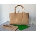 Bottega Veneta Arco Medium Tote In Beige Intrecciato Lambskin