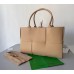 Bottega Veneta Arco Medium Tote In Beige Intrecciato Lambskin