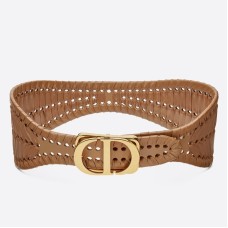Dior 30 Montaigne 40MM Belt In Camel Calfskin