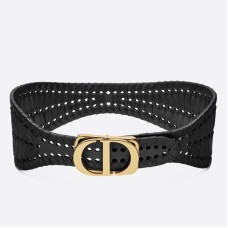 Dior 30 Montaigne 40MM Belt In Black Calfskin