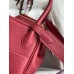 Hermes Lindy 26 Handmade Bag In Ruby Clemence Leather