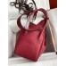 Hermes Lindy 26 Handmade Bag In Ruby Clemence Leather