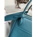 Hermes Lindy 26 Handmade Bag In Vert Bosphore Clemence Leather