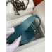 Hermes Lindy 26 Handmade Bag In Vert Bosphore Clemence Leather