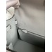 Hermes Kelly Sellier 32 Handmade Bag in Blue Glacier Epsom Calfskin