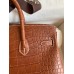 Hermes Birkin 25 Retourne Handmade Bag In Gold Matte Alligator Leather