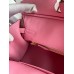 Hermes Birkin 25 Retourne Handmade Bag In Pink Clemence Leather