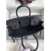 Hermes Birkin 25 Retourne Handmade Bag In Black Matte Alligator Leather