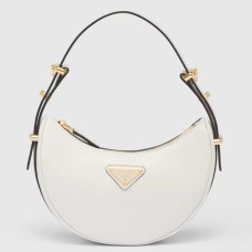 Prada Arque Mini Shoulder Bag in White Leather