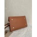 The Row Margaux 10 Top Handle Bag in Brown Leather