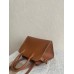 The Row Margaux 10 Top Handle Bag in Brown Leather