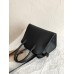 The Row Margaux 10 Top Handle Bag in Black Leather