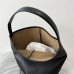 The Row Medium N/S Park Tote in Black Grained Leather